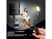 Kit de 2 Luzes LED para Fotografia e Vídeo NiceVeedi 25 x 20 cm, 2800K-6500K, 15W, com Tripés e Suporte para Telemóvel Kit de 2 Luzes LED para Fotografia e Vídeo NiceVeedi 25 x 20 cm, 2800K-6500K, 15W, com Tripés e Suporte para Telemóvel